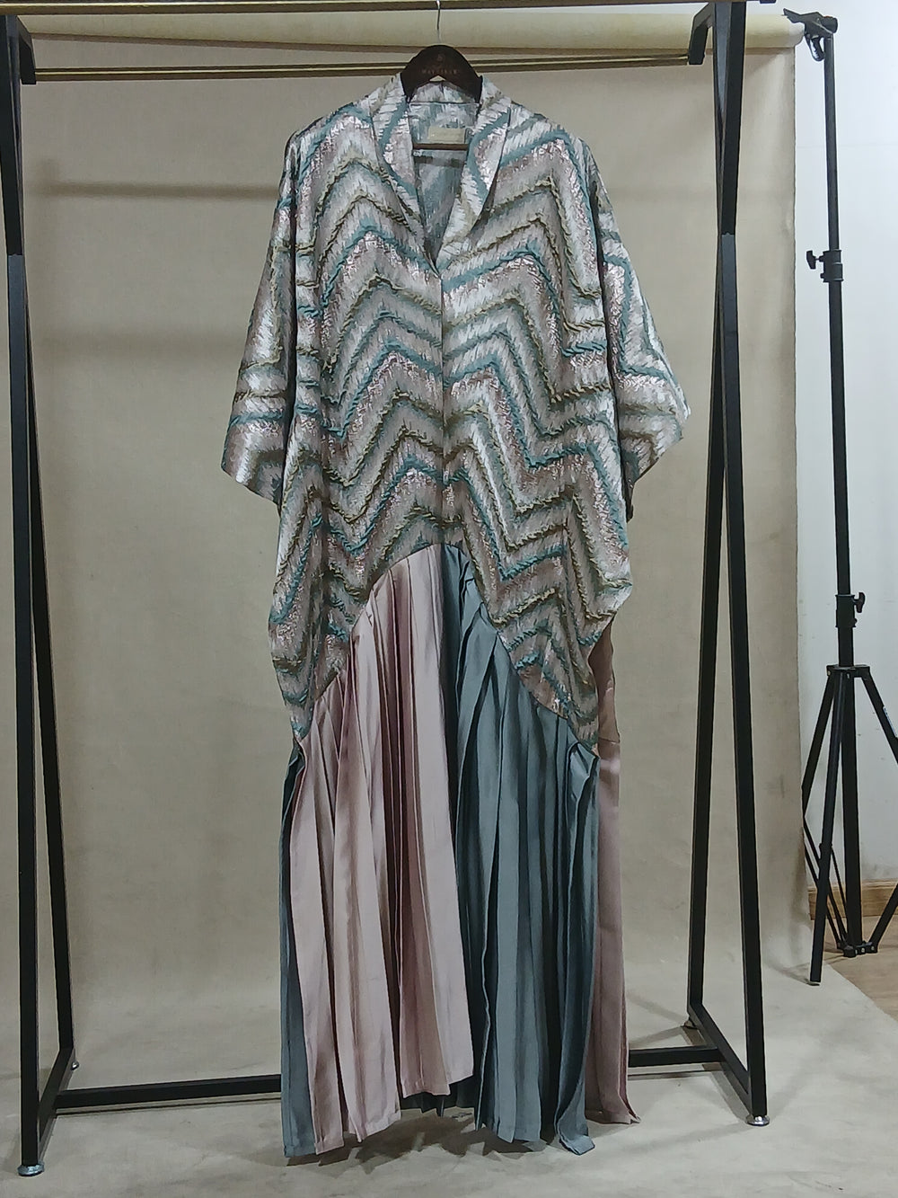 Champagne & Mint Pastel Chevron Kanzu