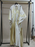 Cream & Gold Abstract Dual-tone Kanzu