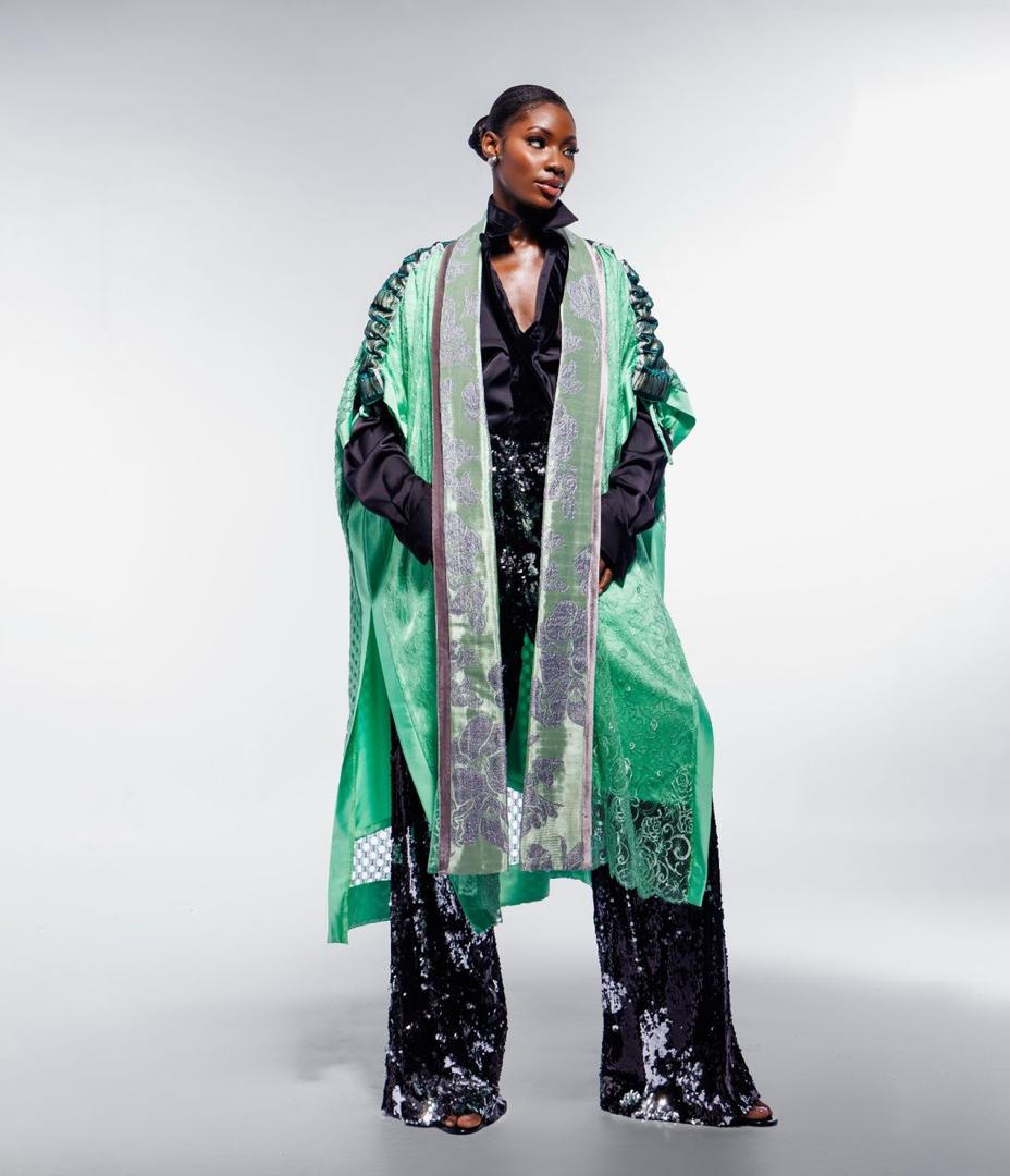 Emerald Green Metallic MD3 Kimono