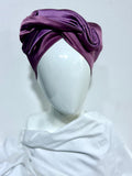 Plum Silk Turban