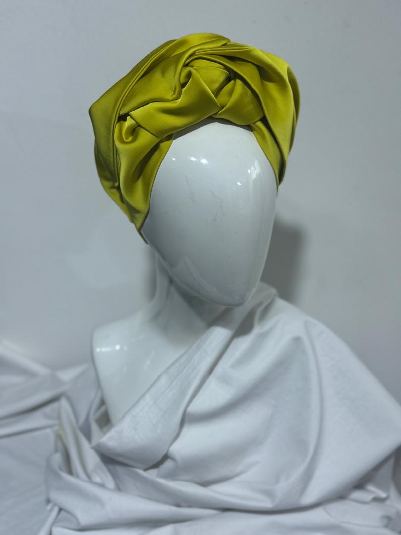 Chartreuse Silk Turban