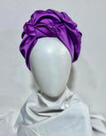 Violet Silk Turban