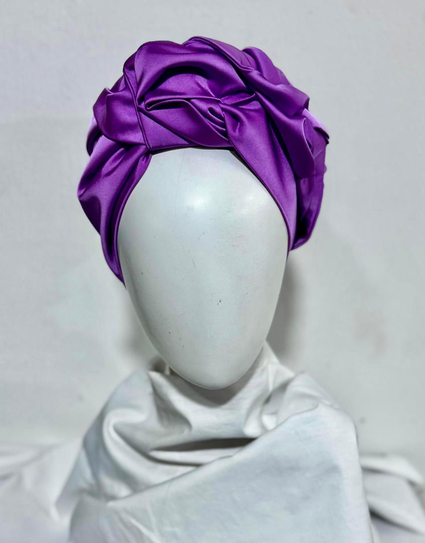 Violet Silk Turban