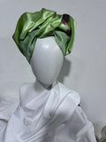 Lime Green Metallic Aso Oke Turban